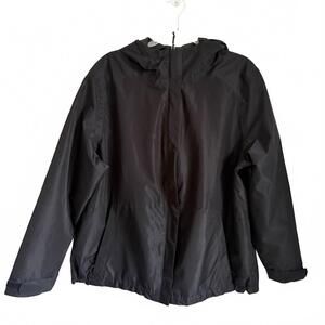 Swiss Tech | Men’s Lightweight Black Shell Jacket w/ Hood Pockets Size 2X